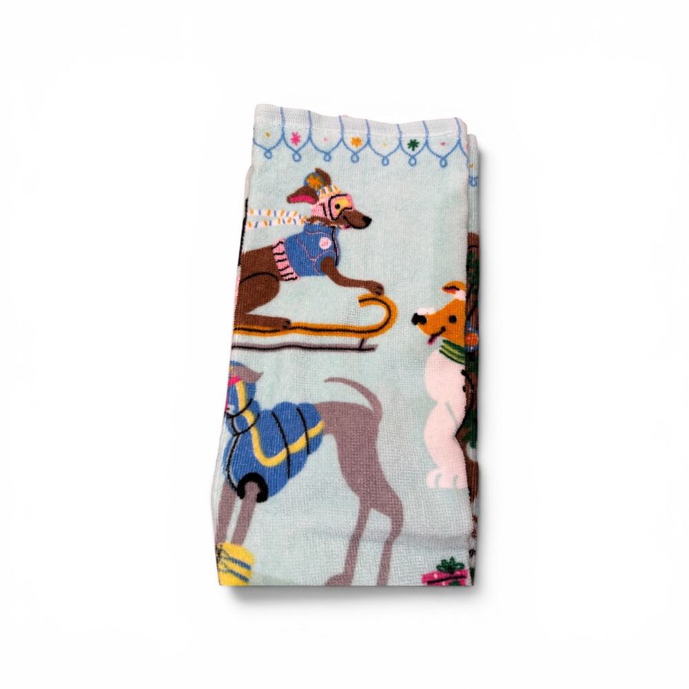 Kitchen Towels Holiday Theme with Dogs 2pk - Picture 4 of 4